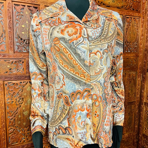 Vintage 1970’s Center Stage 
Paisley Patterned Shirt - Picture 1 of 6
